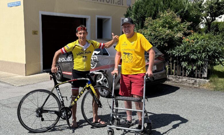 Michi Kurz und Radlwolf freuen sich auf ein Wiedersehen bei der „11. Auflage von Bewegung für den guten Zweck“ 2026 © Klaus Mamedof