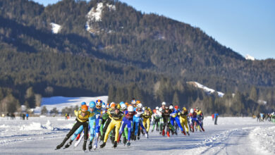 Eisschnelllaufen am Weissensee in Kärnten